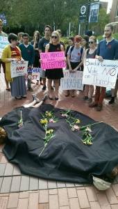 Students gather to mourn the loss of academic freedom at FSU.